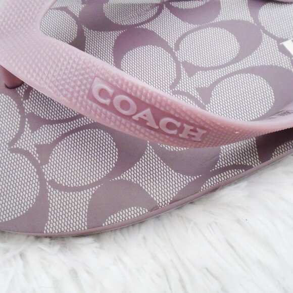 Coach Zak Flip Flips Womens Soft Lilac 8B - Picture 7 of 14